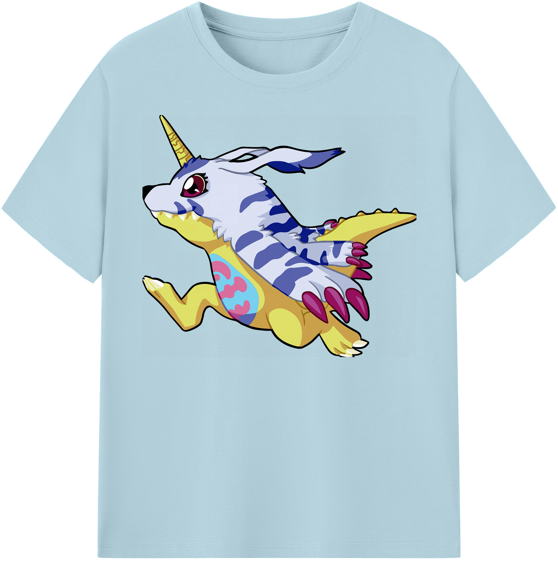 （画像用） Digimon デジタルモンスター/デジモン 綿100％半袖Tシャツ（フロントプリント）